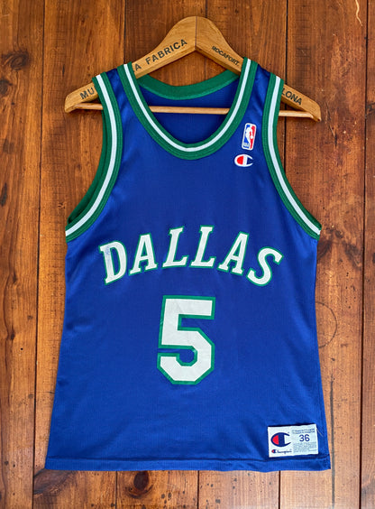Size 36. VTG 90s NBA Dallas #5 Kidd jersey Made In USA by Champion-AJ357 Studio