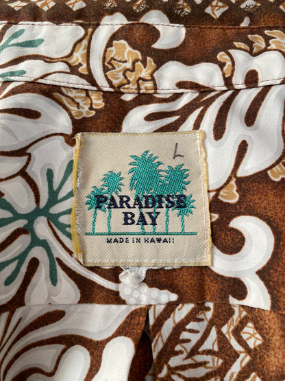 Large Vintage 80s Hawaiian Thin Cotton Shirt Made in Hawaii | Retro Island Fashion-AJ357 Studio