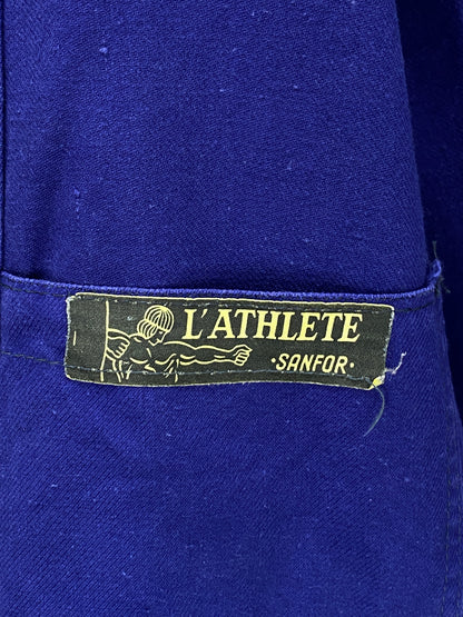 Size 54EU / 44 US. Vintage French cotton jacket.Made in France by L athlete-AJ357 Studio