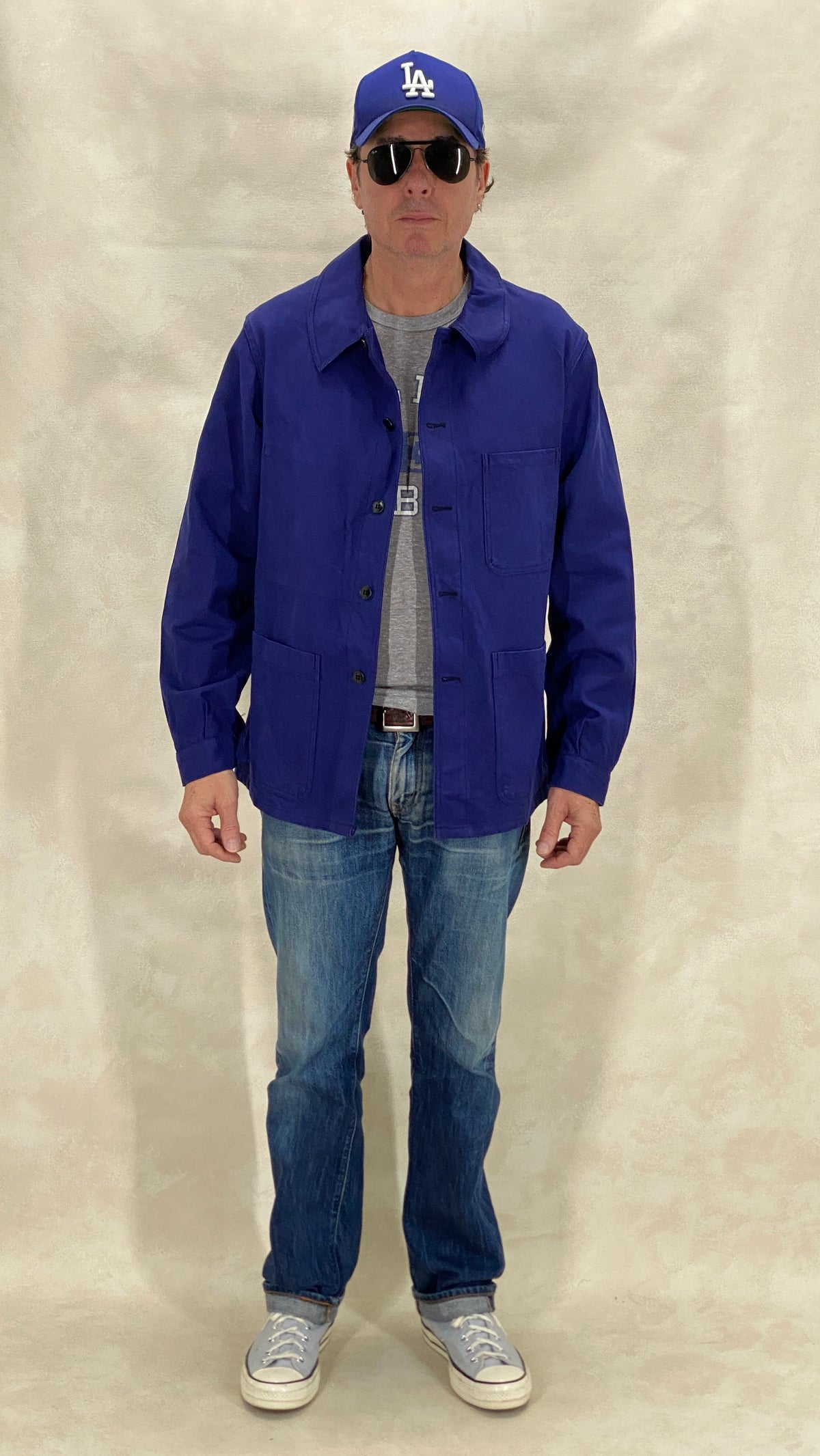 Size 48EU / 38US . Vintage French cotton jacket. Made In France by Usifor-AJ357 Studio