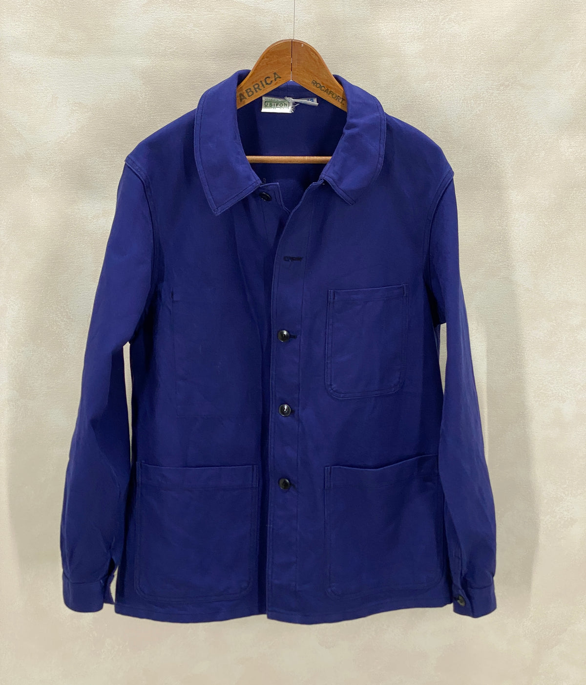 Size 48EU / 38US . Vintage French cotton jacket. Made In France by Usifor-AJ357 Studio