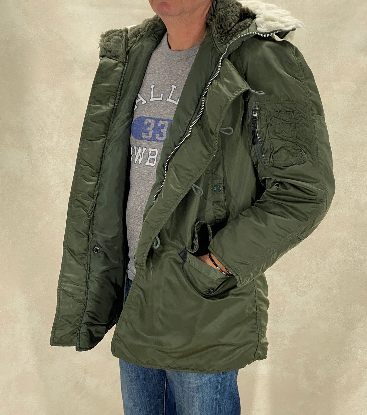 Med .Alpha Industries N2B flyer jacket Made in USA-AJ357 Studio