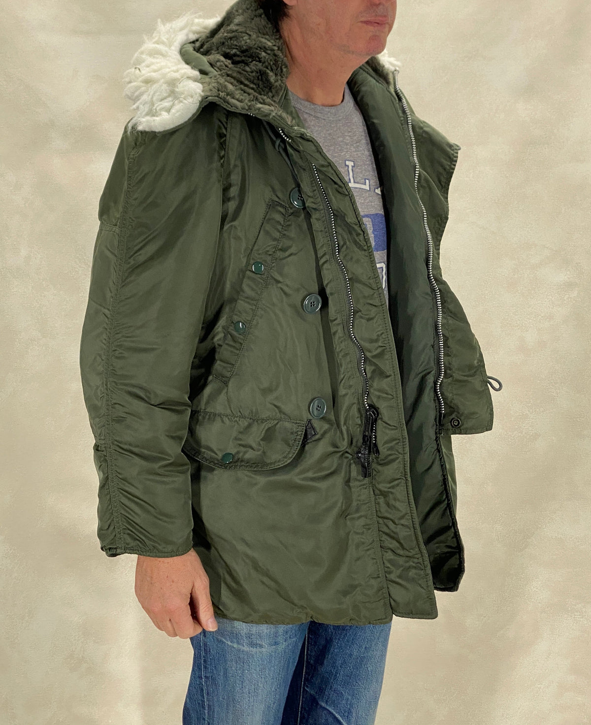 Med .Alpha Industries N2B flyer jacket Made in USA-AJ357 Studio
