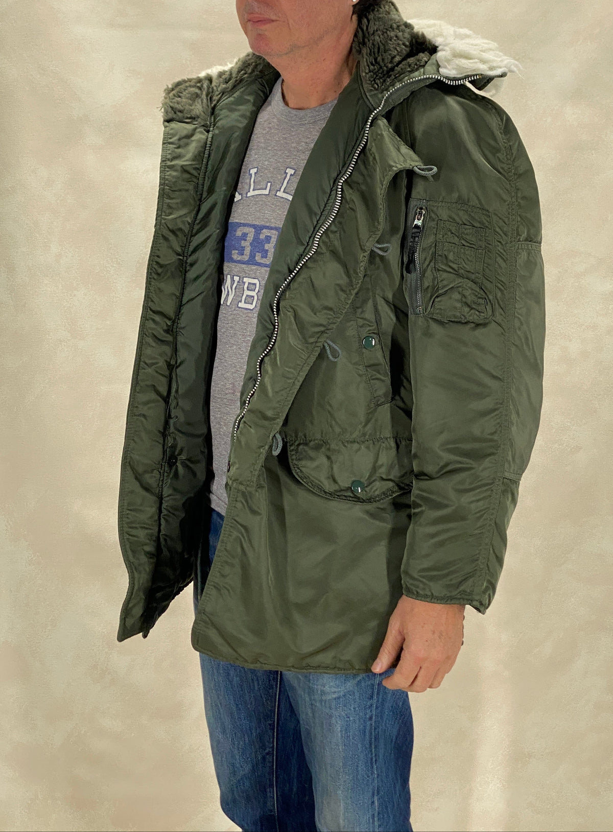 Med .Alpha Industries N2B flyer jacket Made in USA-AJ357 Studio