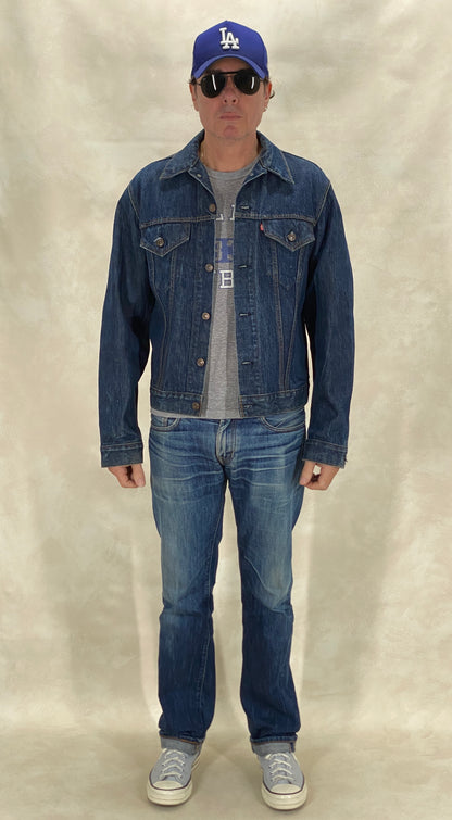 Size 44US / 54EU Guns N Roses Vintage 70s Levi’s Denim Jacket – 2 Pockets – Made in USA-AJ357 Studio