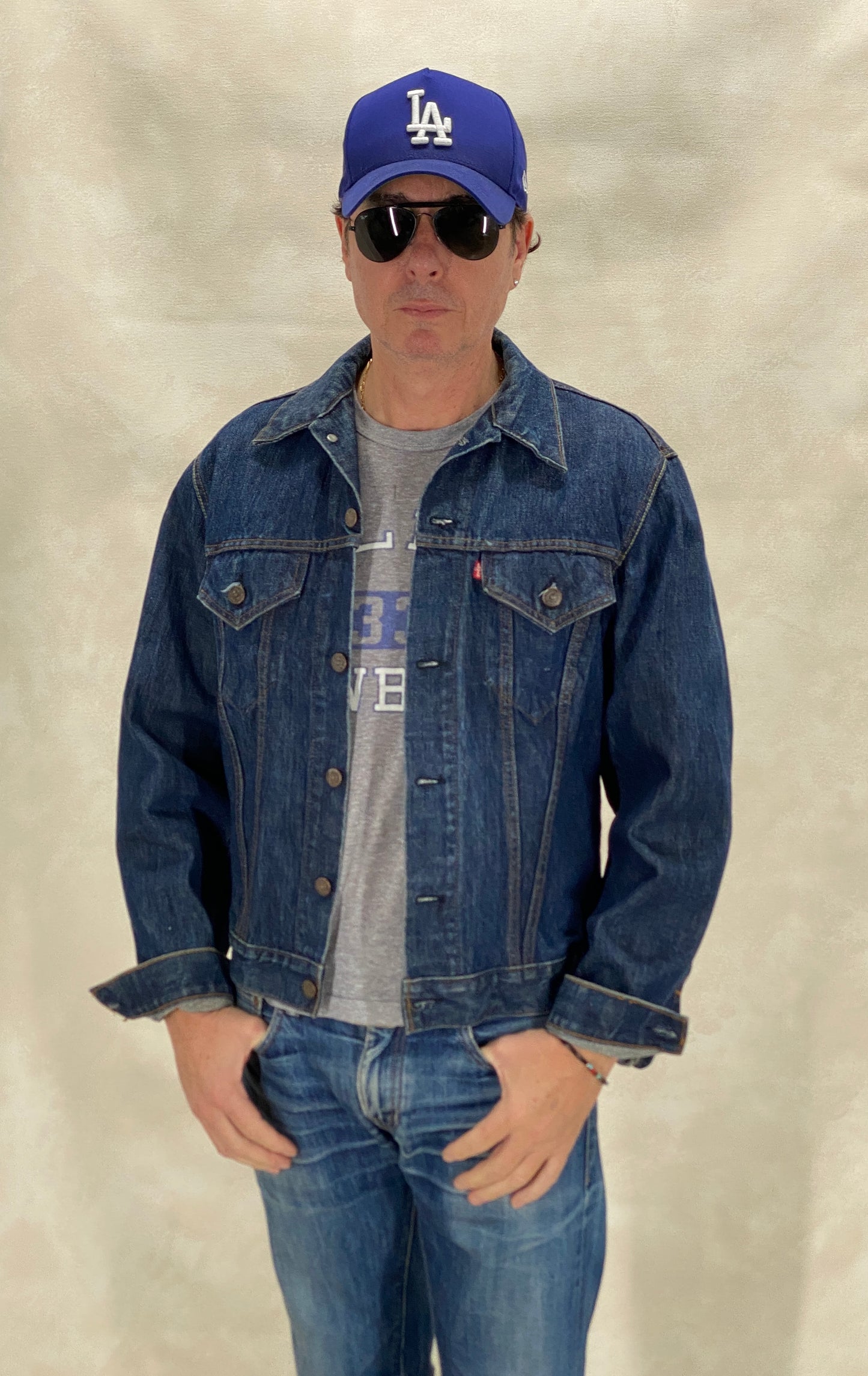 Size 44US / 54EU Guns N Roses Vintage 70s Levi’s Denim Jacket – 2 Pockets – Made in USA - USA Vintage Bcn