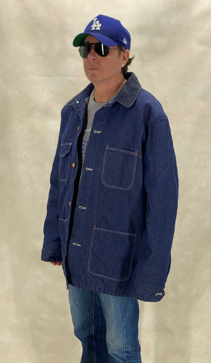 Size Large. Vintage blanket lined Chore coat work jacket-AJ357 Studio