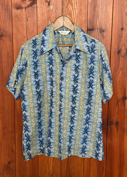 Large Vintage 70s Hawaiian Thin Cotton Shirt | Retro Island Fashion-AJ357 Studio