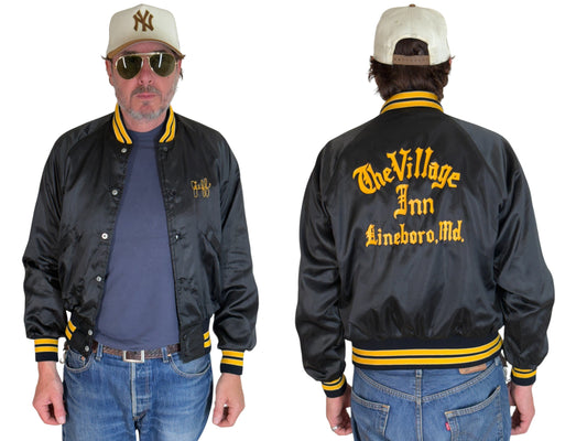 Size Small. Vintage 70s Satin Jacket Made In USA - USA Vintage Bcn