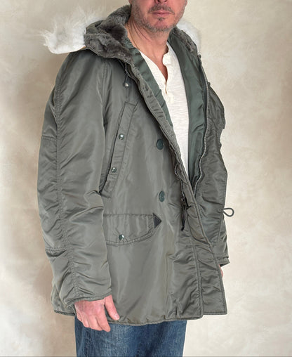 Alpha Industries N-3B Flight Jacket Parka — Extreme Cold Weather — Size Large-AJ357 Studio-AJ357 Studio
