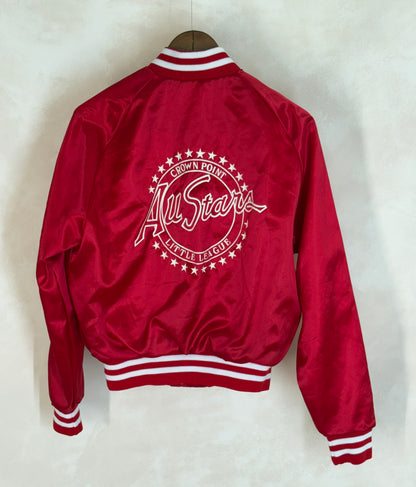 Size Small. Vintage 80s Satin Jacket Made In USA by Aristo Jack-AJ357 Studio