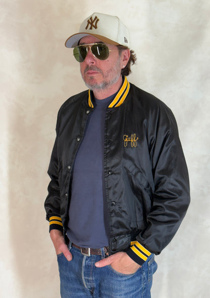 Size Small. Vintage 70s Satin Jacket Made In USA-AJ357 Studio