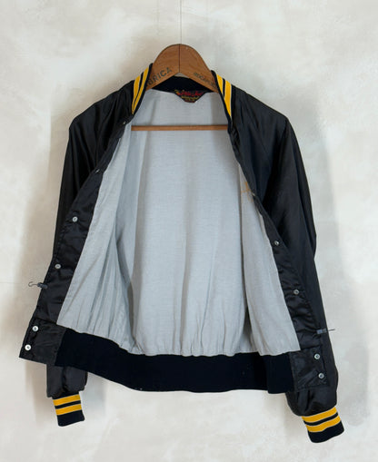 Size Small. Vintage 70s Satin Jacket Made In USA-AJ357 Studio