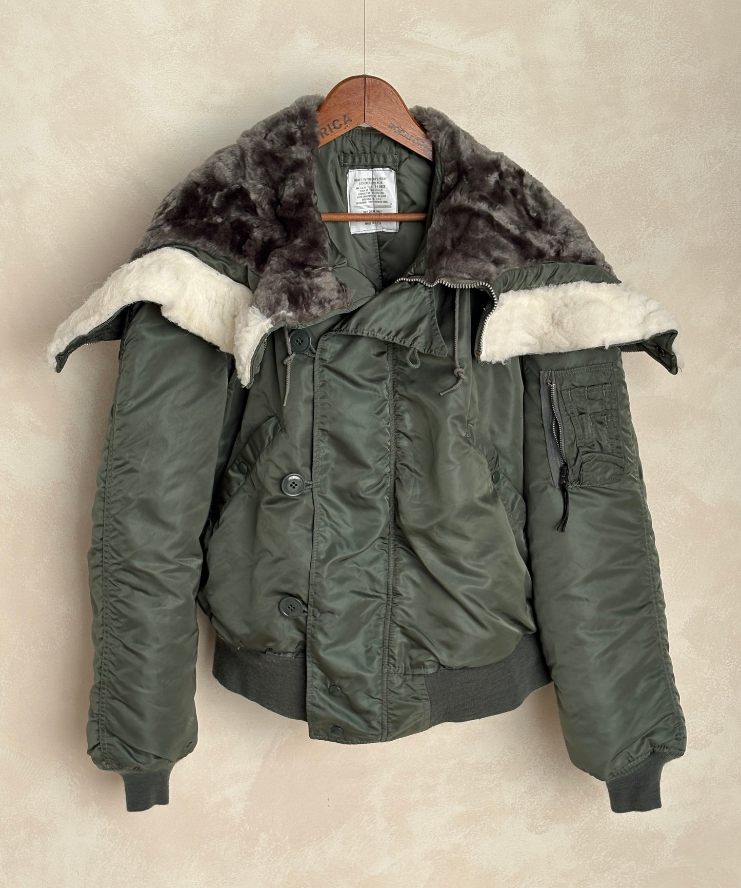 XL. Alpha industries N-2B Flight Jacket – Vintage Extreme Cold Weather Flyer Coat. Made in USA-AJ357 Studio-AJ357 Studio