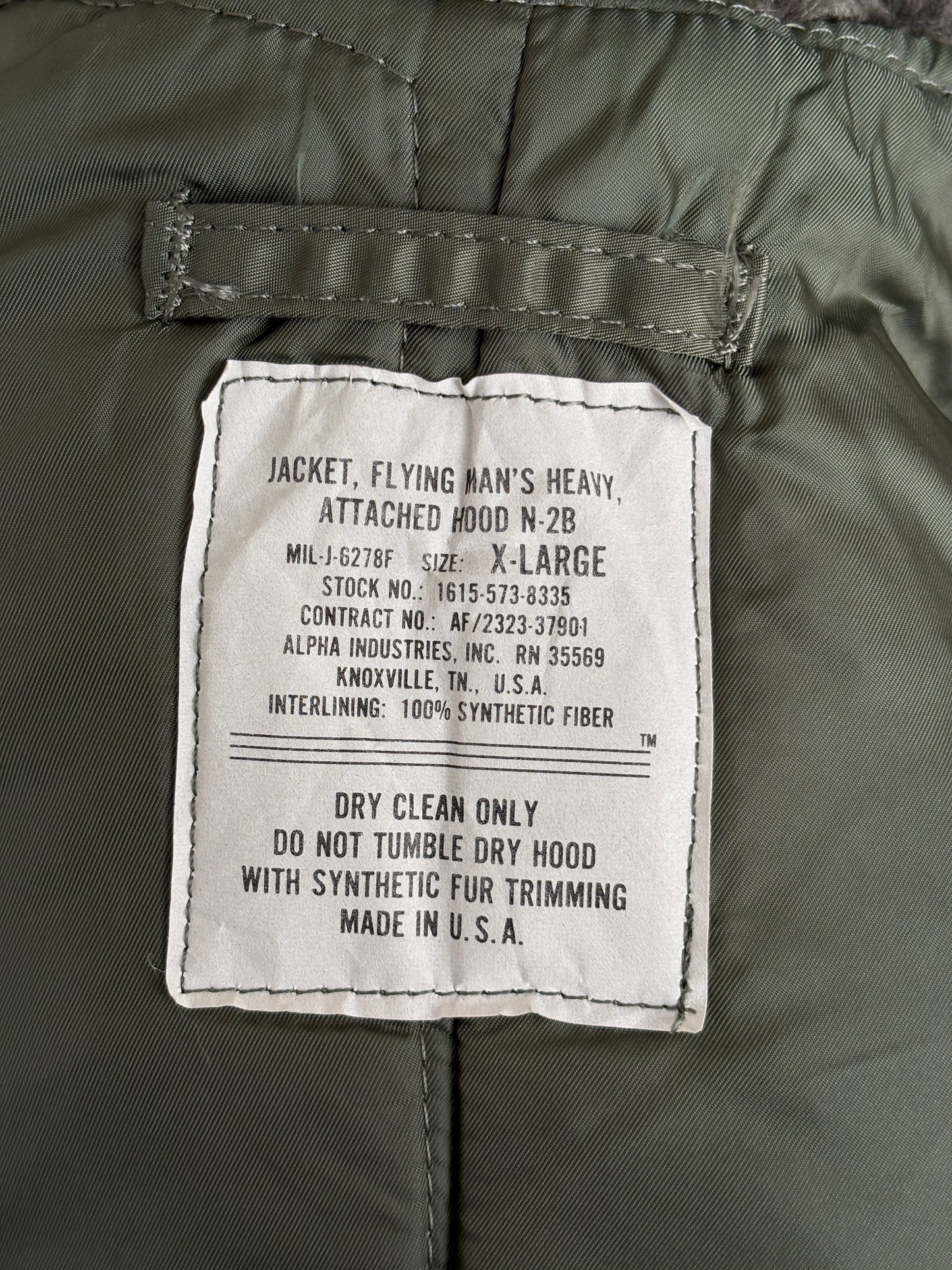 XL. Alpha industries N-2B Flight Jacket – Vintage Extreme Cold Weather Flyer Coat. Made in USA-AJ357 Studio-AJ357 Studio