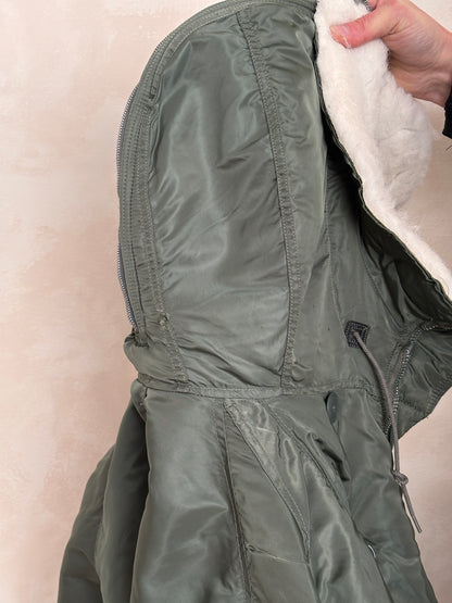 XL. Alpha industries N-2B Flight Jacket – Vintage Extreme Cold Weather Flyer Coat. Made in USA-AJ357 Studio-AJ357 Studio