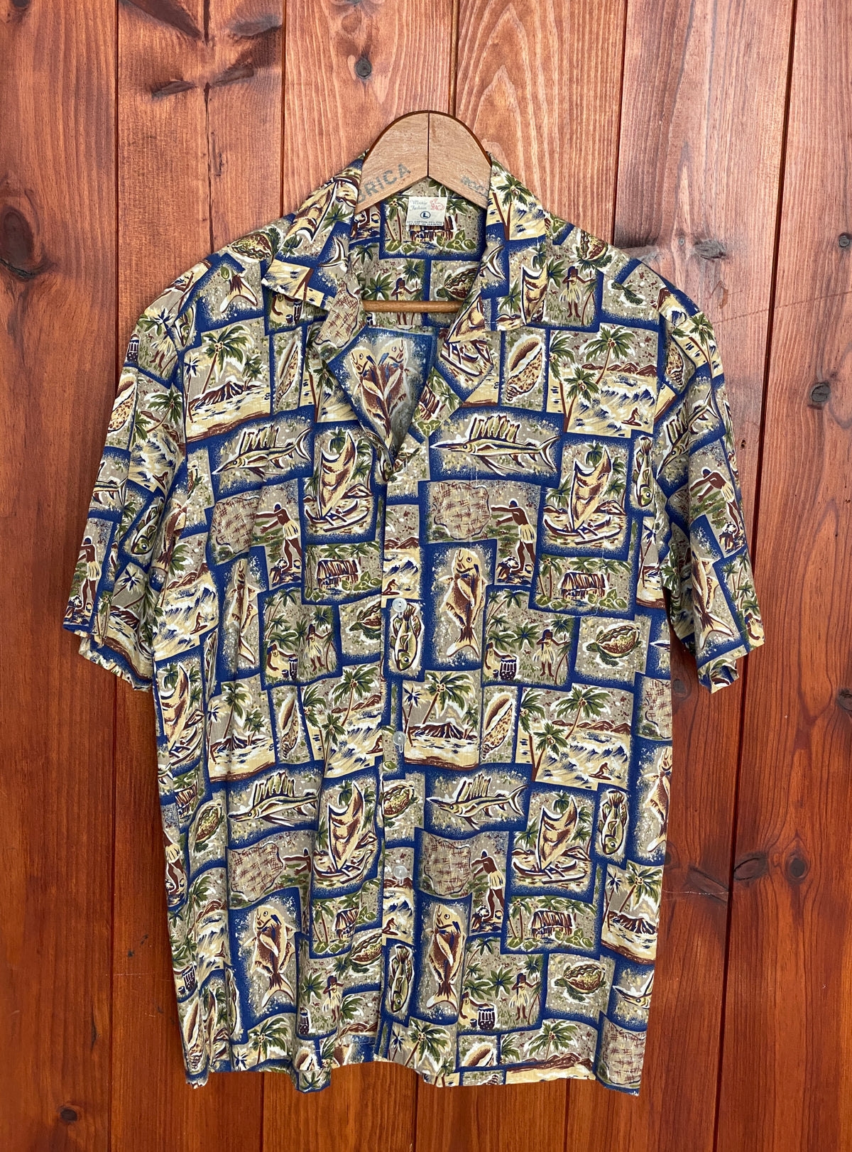Large Vintage 80s Hawaiian Thin Cotton Shirt | Retro Island Style-AJ357 Studio