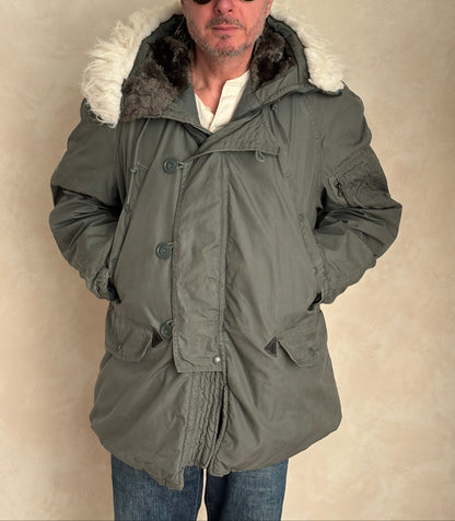 Authentic US Air Force N-3B Flight Jacket Parka — Extreme Cold Weather — Size Medium-AJ357 Studio-AJ357 Studio