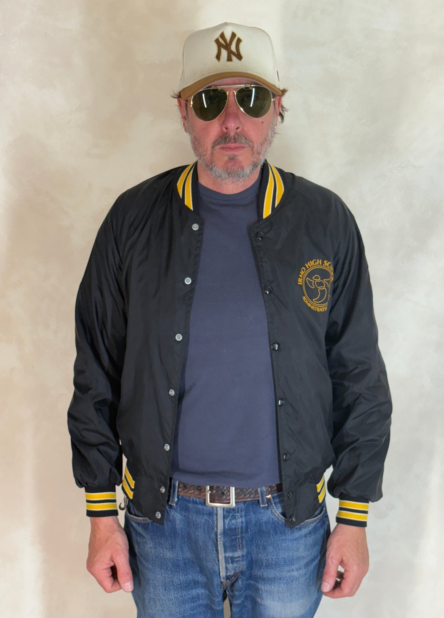 Size Small. Vintage black Satin Jacket Made In USA - USA Vintage Bcn