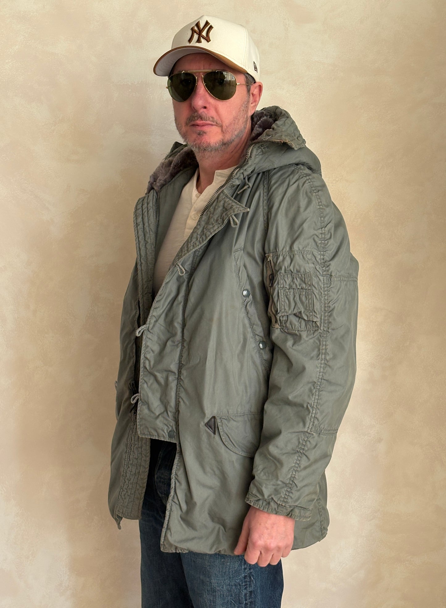 Authentic 1980 US Air Force N-3B Flight Jacket Parka — Extreme Cold Weather — Size Small