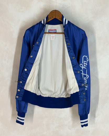 Size Med. Vintage 80s Satin Jacket Made In USA-AJ357 Studio