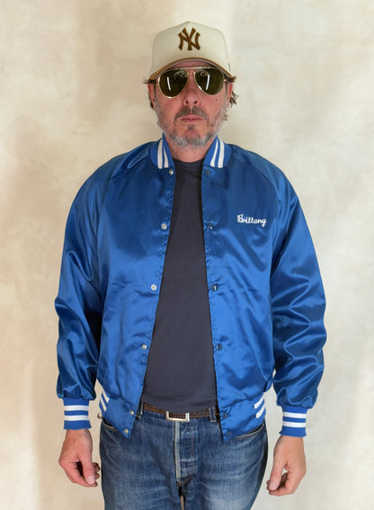 Size Small. Vintage 80s Satin Jacket Made In USA-AJ357 Studio