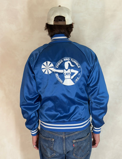 Size Small. Vintage 80s Satin Jacket Made In USA-AJ357 Studio