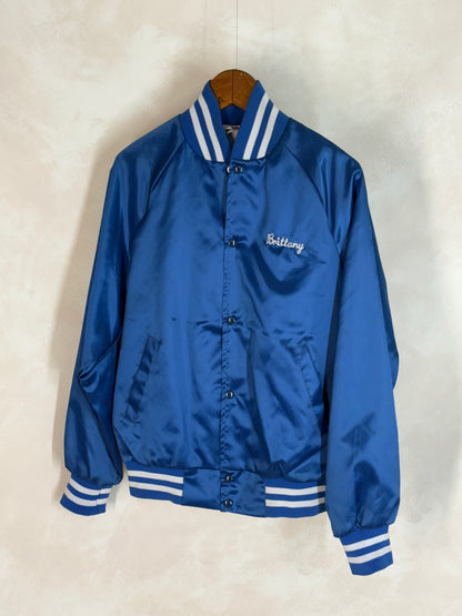 Size Small. Vintage 80s Satin Jacket Made In USA-AJ357 Studio