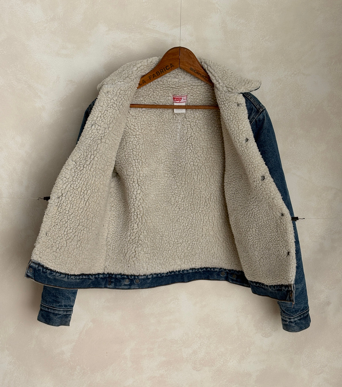 Size 40US / 50EU. 4 pockets 80s Vintage Levis fleece Jacket Made in USA.-AJ357 Studio