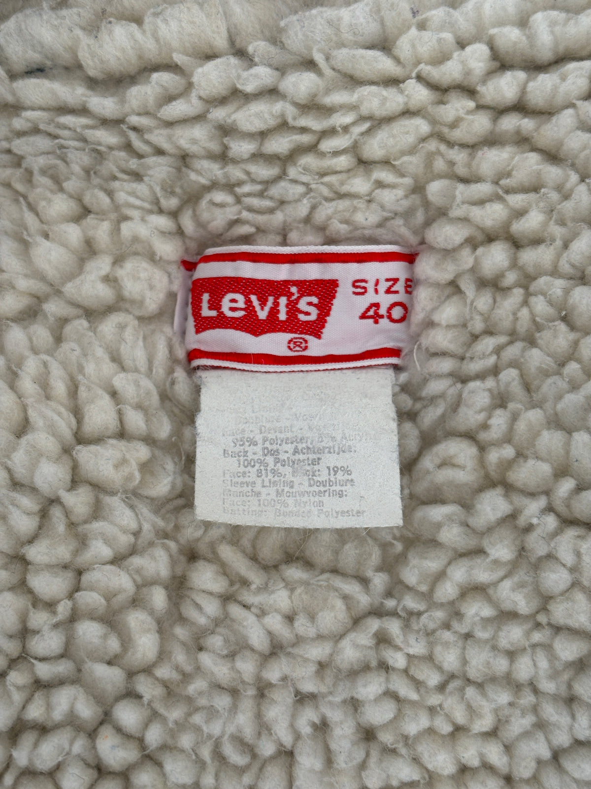 Size 40US / 50EU. 4 pockets 80s Vintage Levis fleece Jacket Made in USA.-AJ357 Studio
