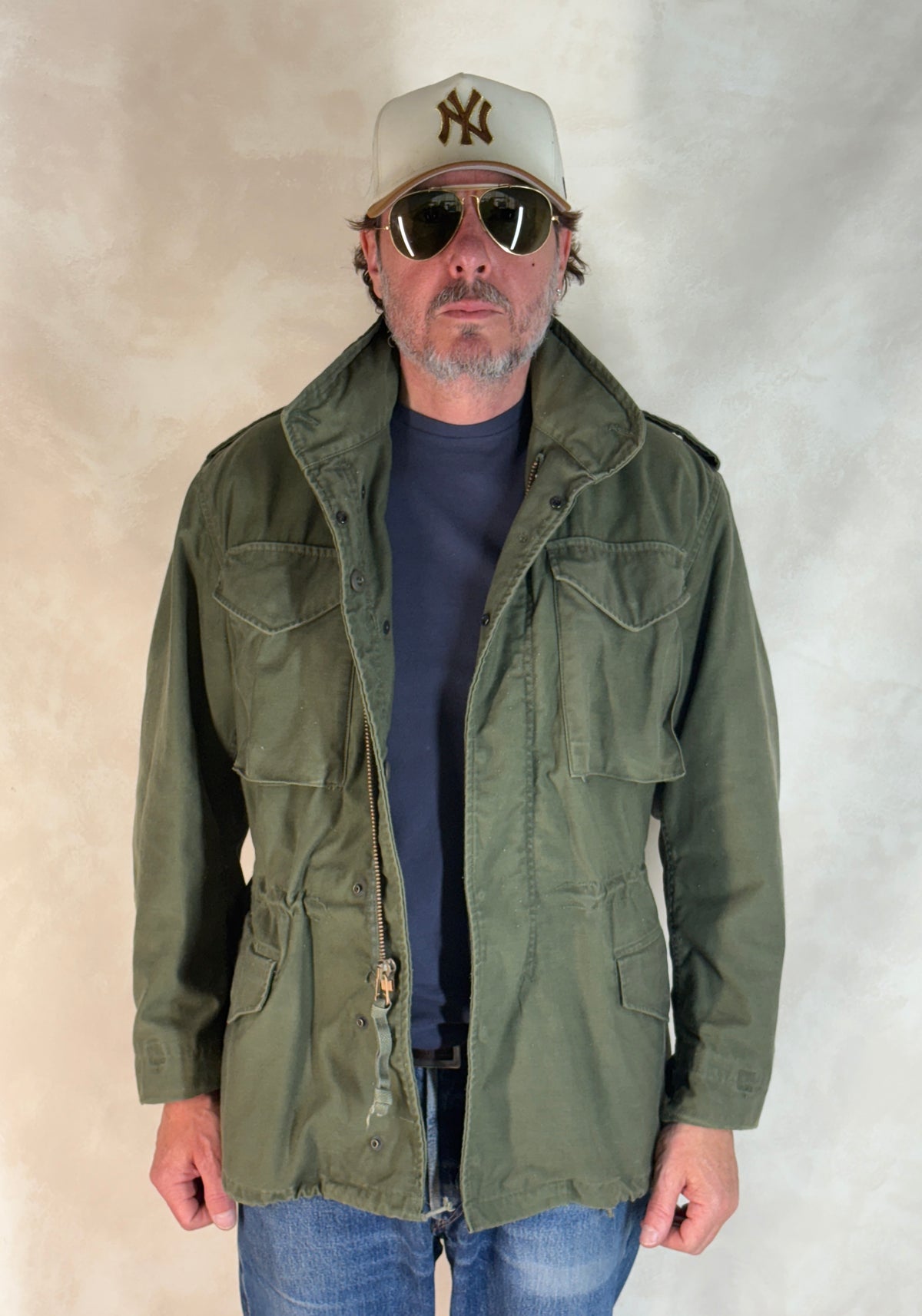 Small Reg. Authentic 1981 US Army M-65 field jacket Military-AJ357 Studio