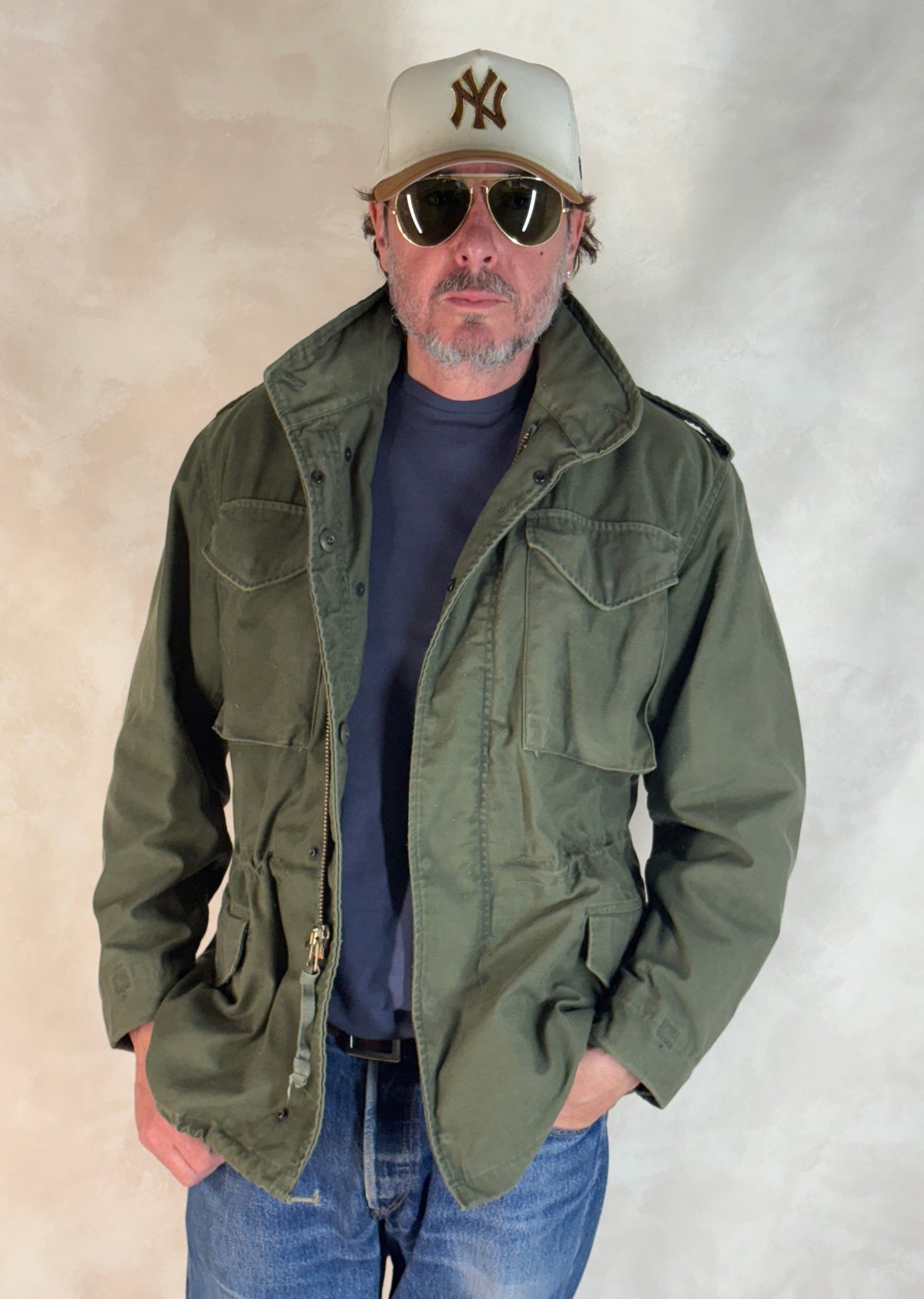 Small Reg. Authentic 1981 US Army M-65 field jacket Military-AJ357 Studio