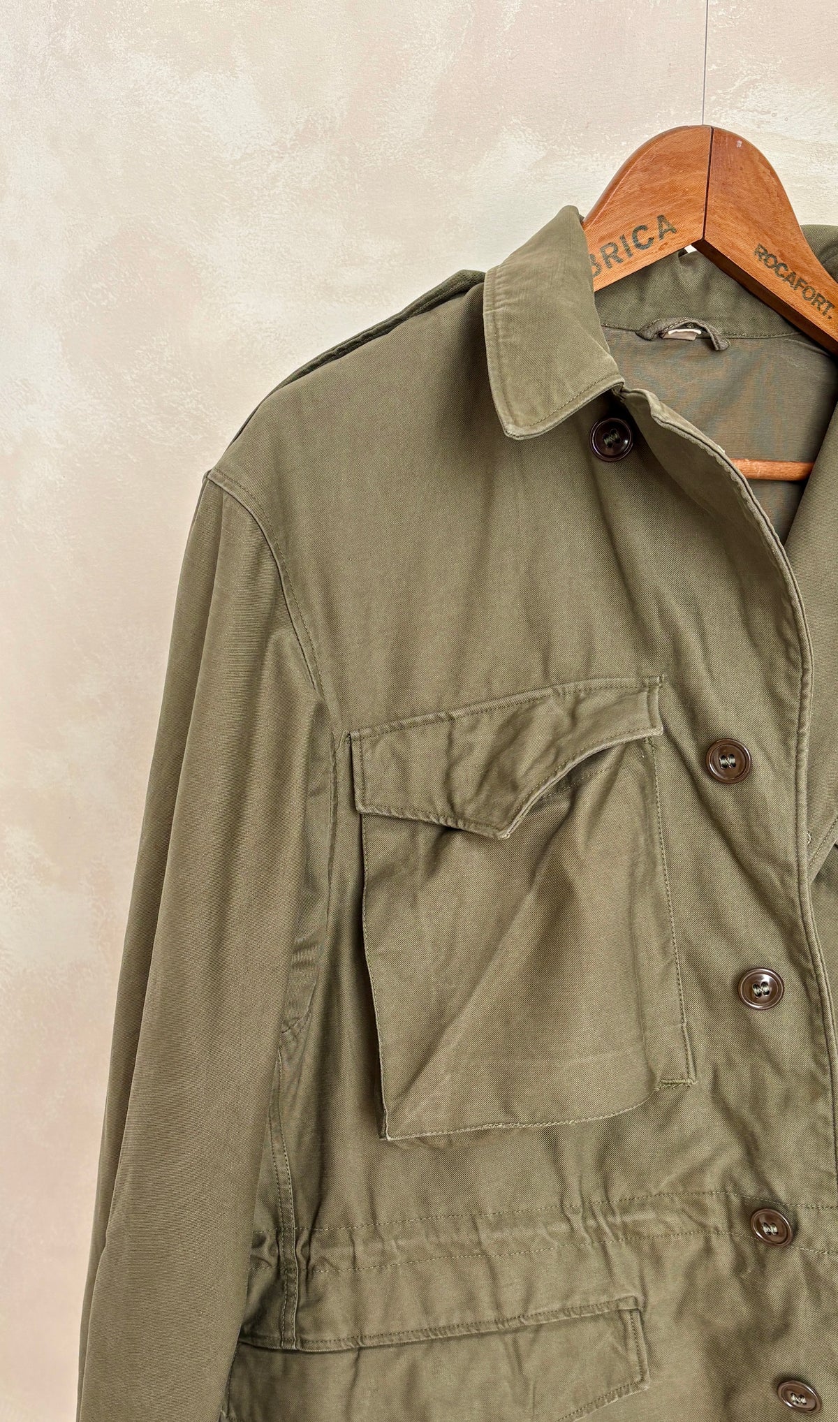 38 Reg Authentic US Army M-43 Field Jacket – OG-107 – Vintage Military Issue Made USA-AJ357 Studio