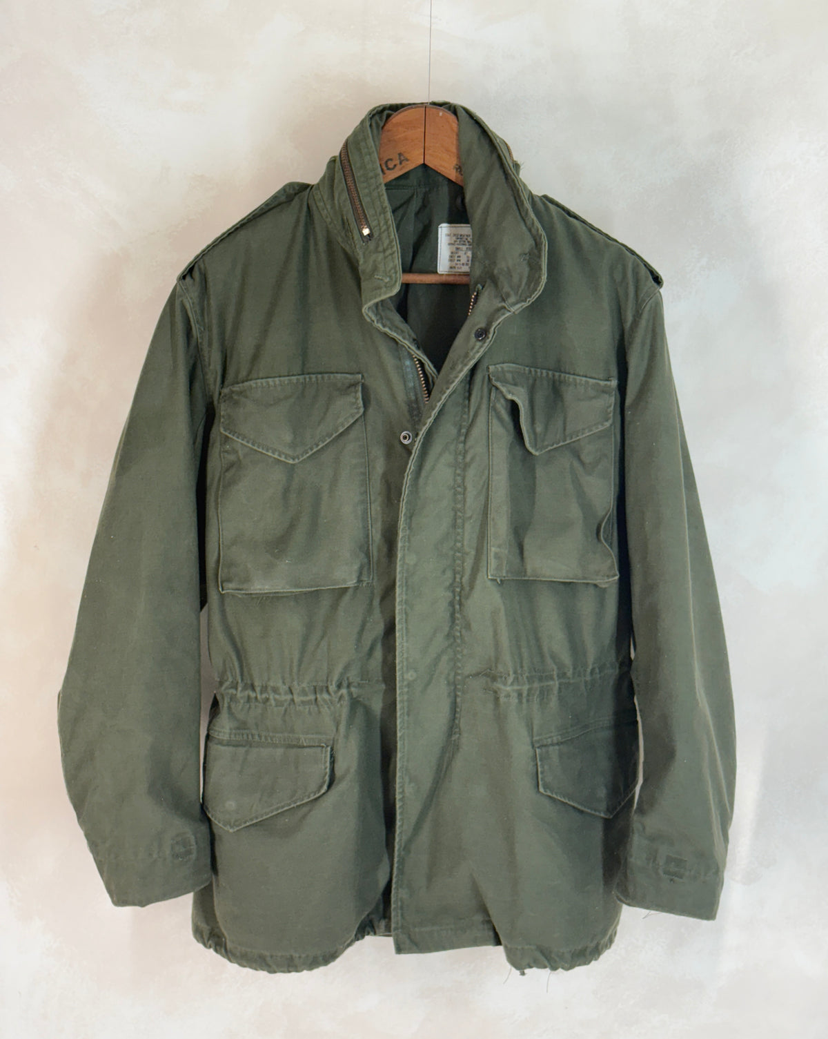 Small Reg. Authentic 1981 US Army M-65 field jacket Military-AJ357 Studio