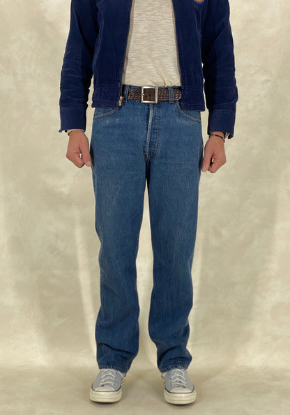 34X32 Levi's 501 Vintage Denim Jeans Made in USA in 1989-military-AJ357 Studio