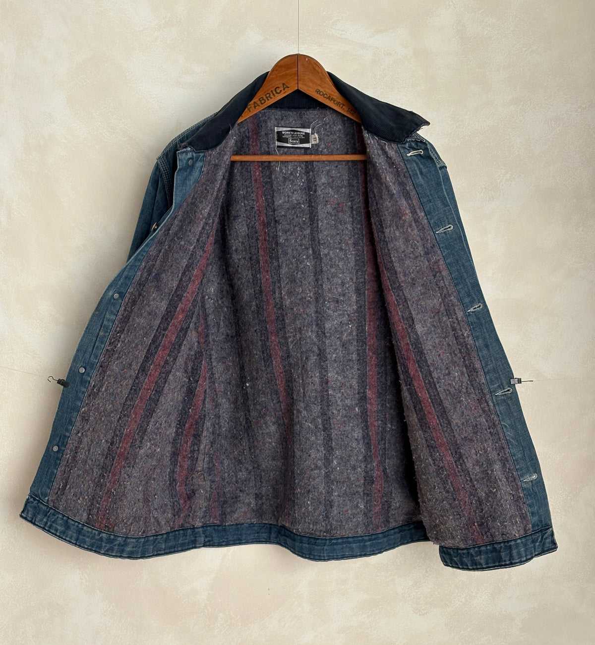 Vintage Sears Denim Chore Jacket – Lined – Made in USA – Size Large – 1970s Workwear Style-AJ357 Studio