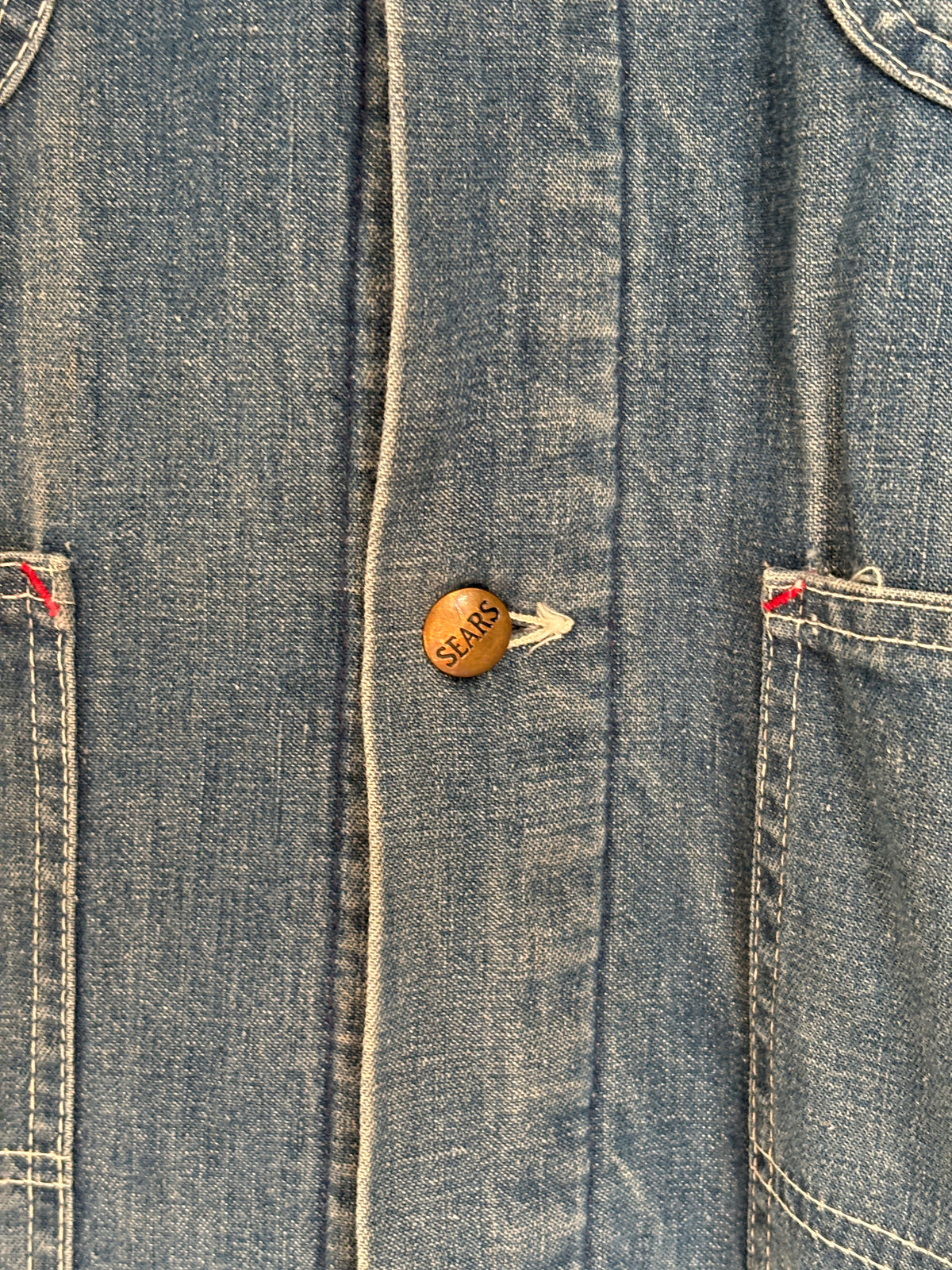 Vintage Sears Denim Chore Jacket – Lined – Made in USA – Size Large – 1970s Workwear Style-AJ357 Studio