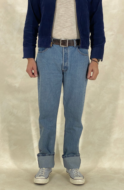 34x34 Denim Levi’s 501 Vintage Jeans | Made in USA-military-AJ357 Studio