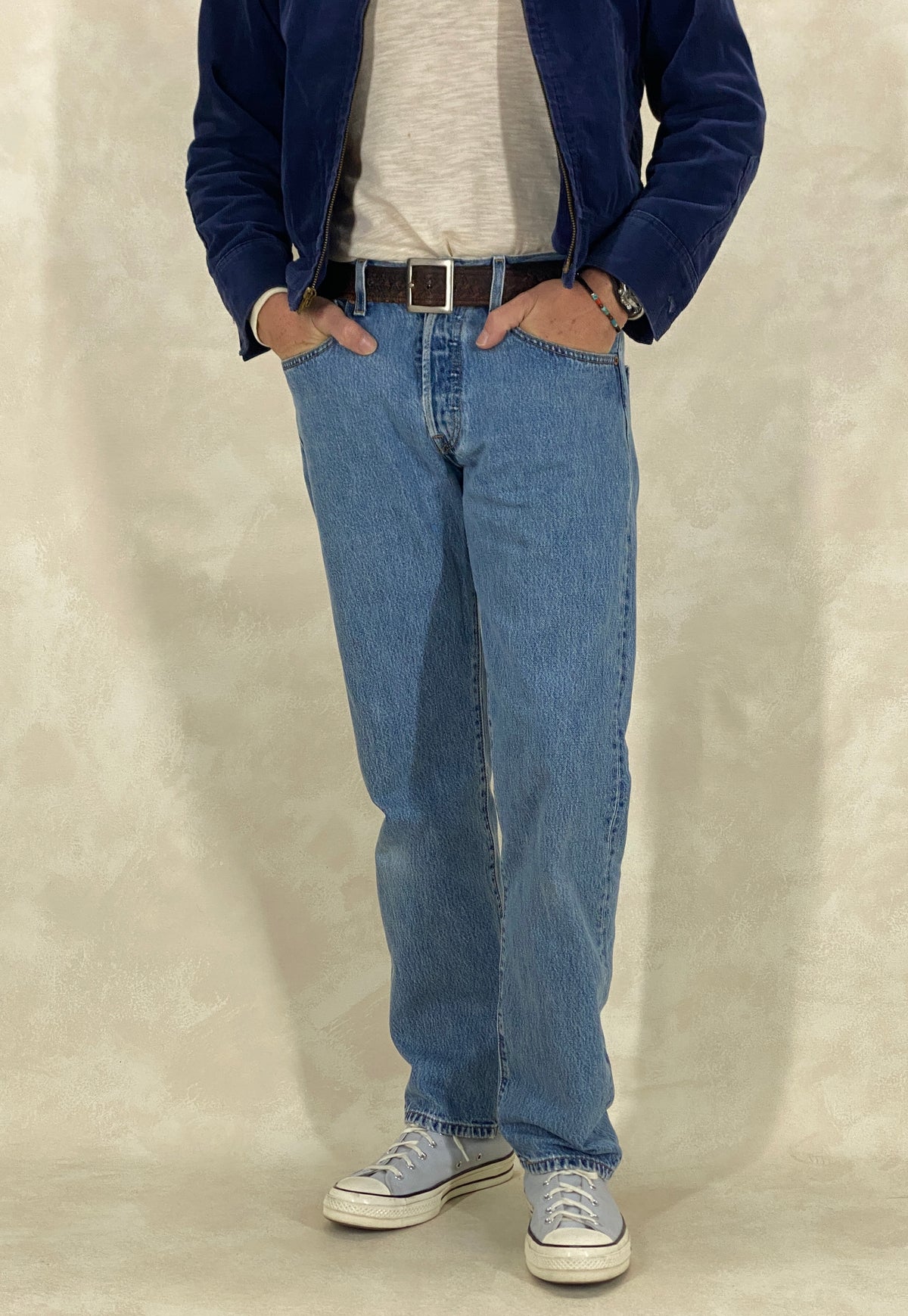32X32 Levi's 501 Vintage Denim Jeans-military-AJ357 Studio