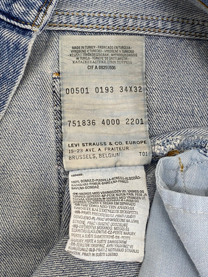 Levi’s 501 Vintage Jeans – Size 34x32 – Made in Turkey – 2001 Denim-military-AJ357 Studio