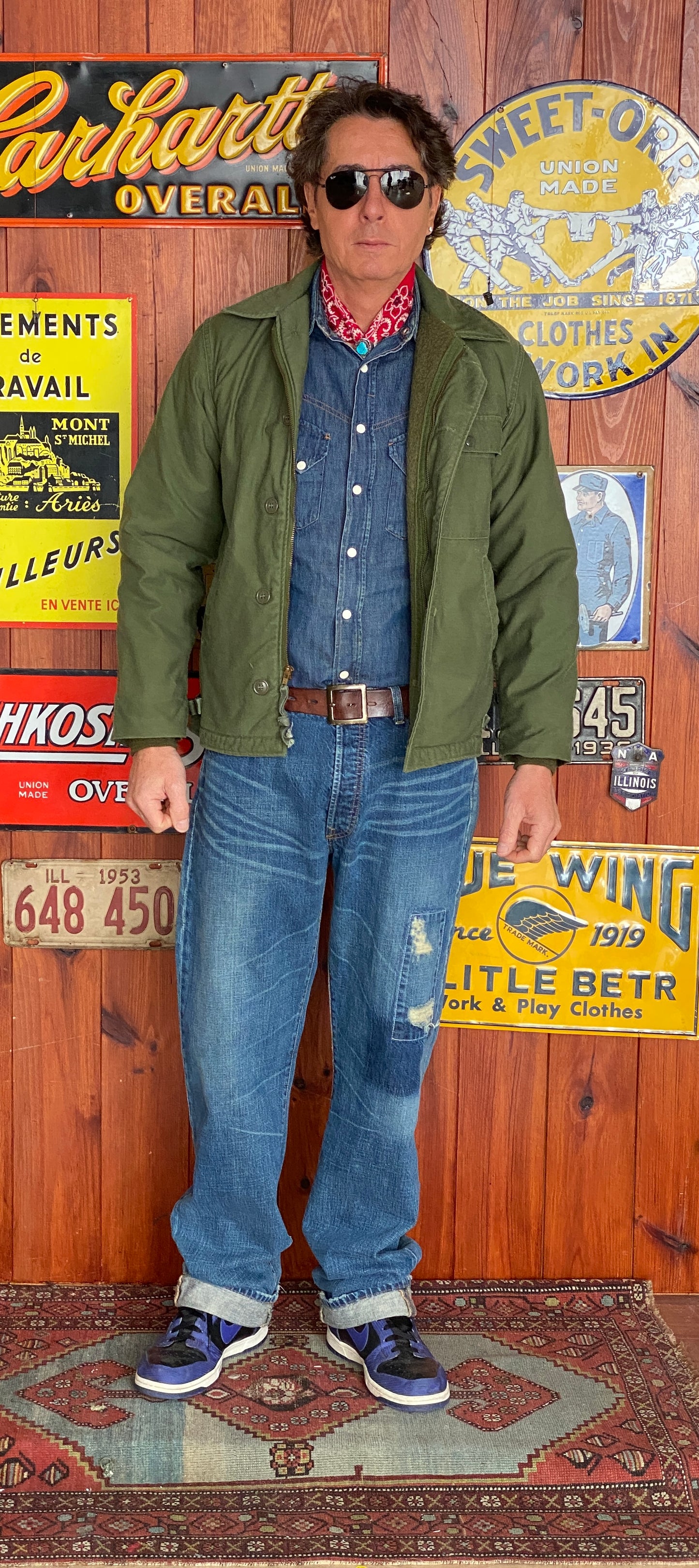US Navy A-2 Deck Jacket — 1981 Issue, Authentic Military Outerwear Made in USA - Size Small.-AJ357 Studio