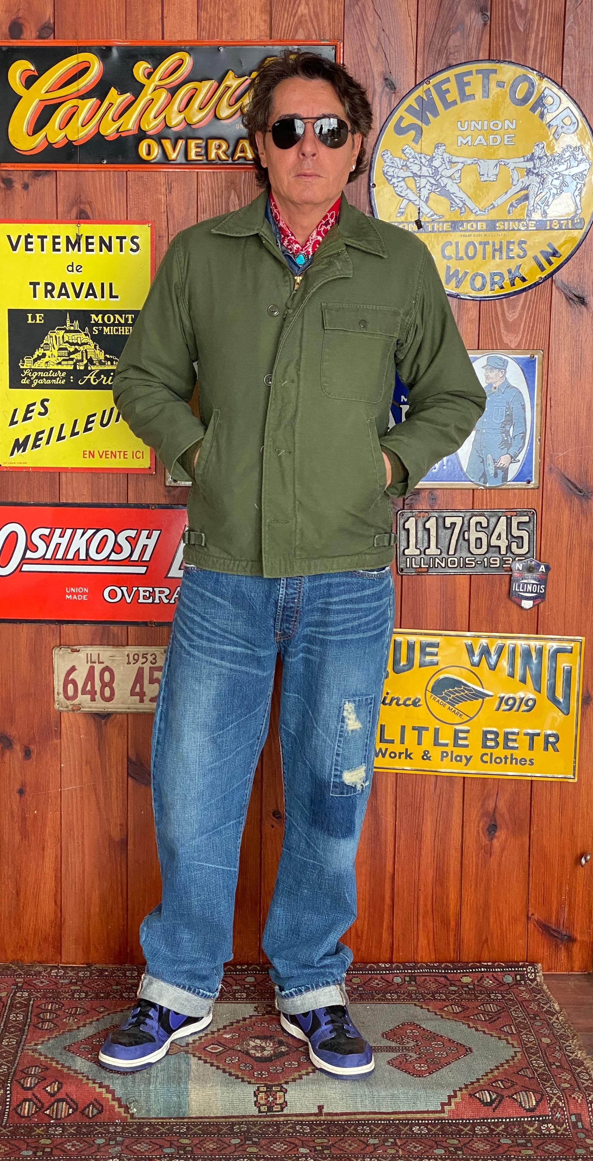 US Navy A-2 Deck Jacket — 1981 Issue, Authentic Military Outerwear Made in USA - Size Small.-AJ357 Studio
