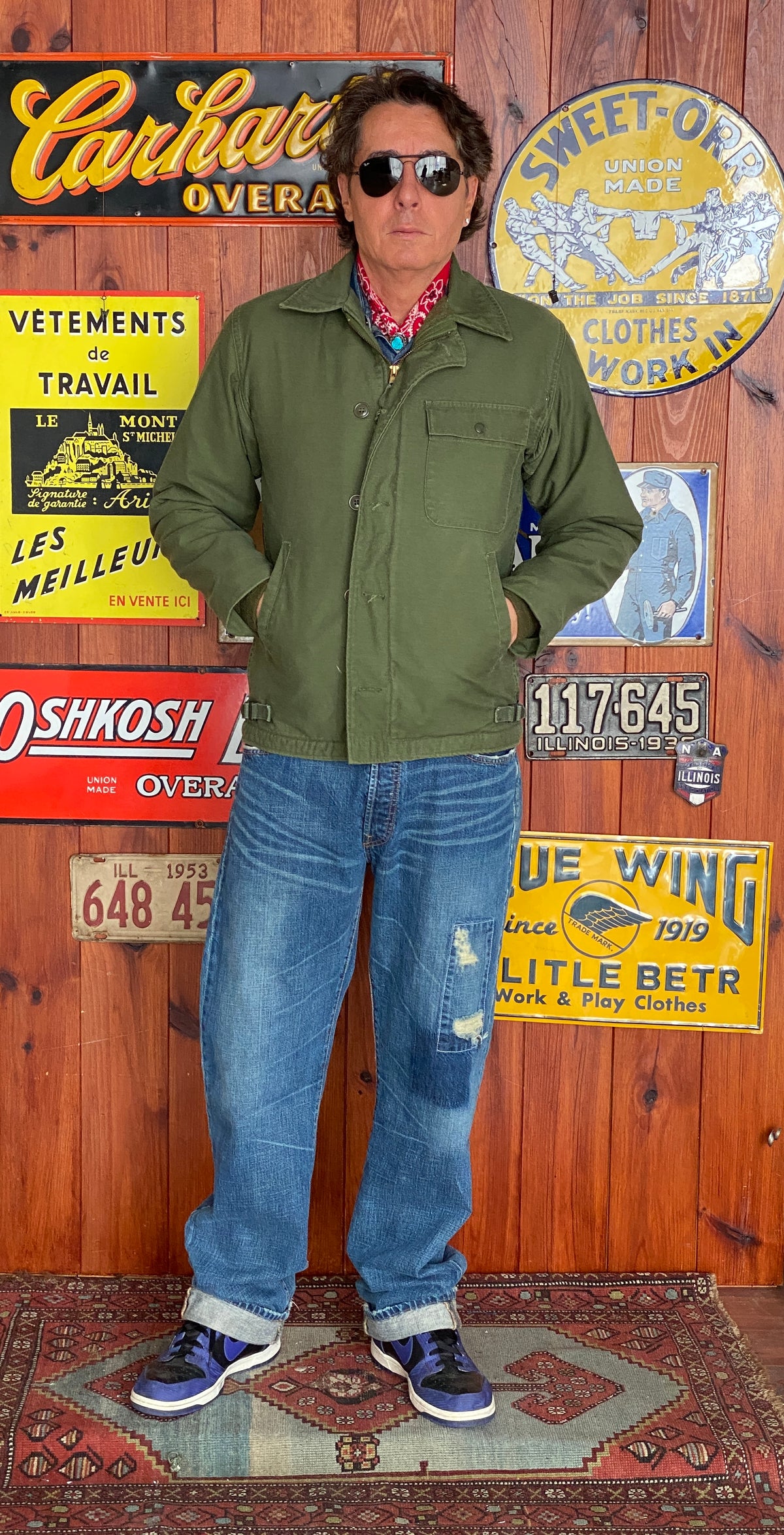 US Navy A-2 Deck Jacket — 1981 Issue, Authentic Military Outerwear Made in USA - Size Small.-AJ357 Studio