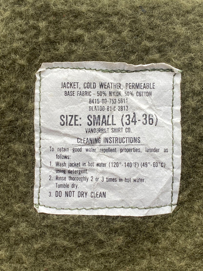 US Navy A-2 Deck Jacket — 1981 Issue, Authentic Military Outerwear Made in USA - Size Small.-AJ357 Studio
