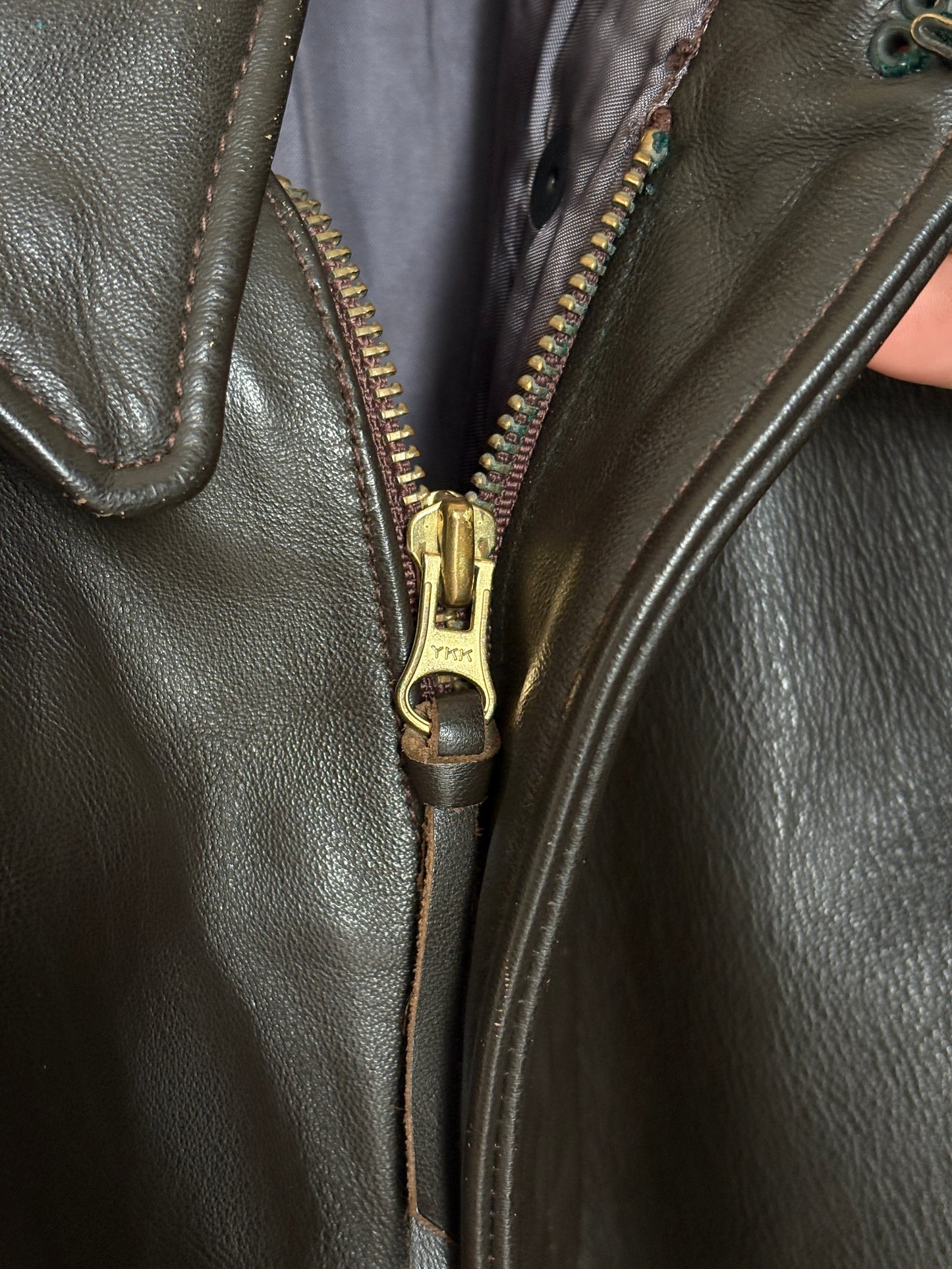 Willis & Geiger Type A-2 Leather Flight Jacket - USA Made - Dark Brown - Size 48T (Tall)-AJ357 Studio-AJ357 Studio