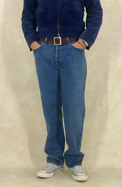 Measured Size 34X32 Levi's 501 Vintage Denim Jeans Made in USA in 1988-military-AJ357 Studio