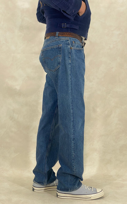 Measured Size 34X32 Levi's 501 Vintage Denim Jeans Made in USA in 1988-military-AJ357 Studio