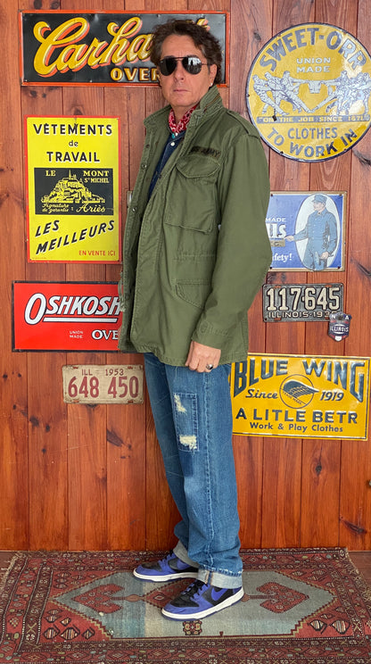 Small long. Authentic 1985 US Army Vintage M-65 field jacket-AJ357 Studio