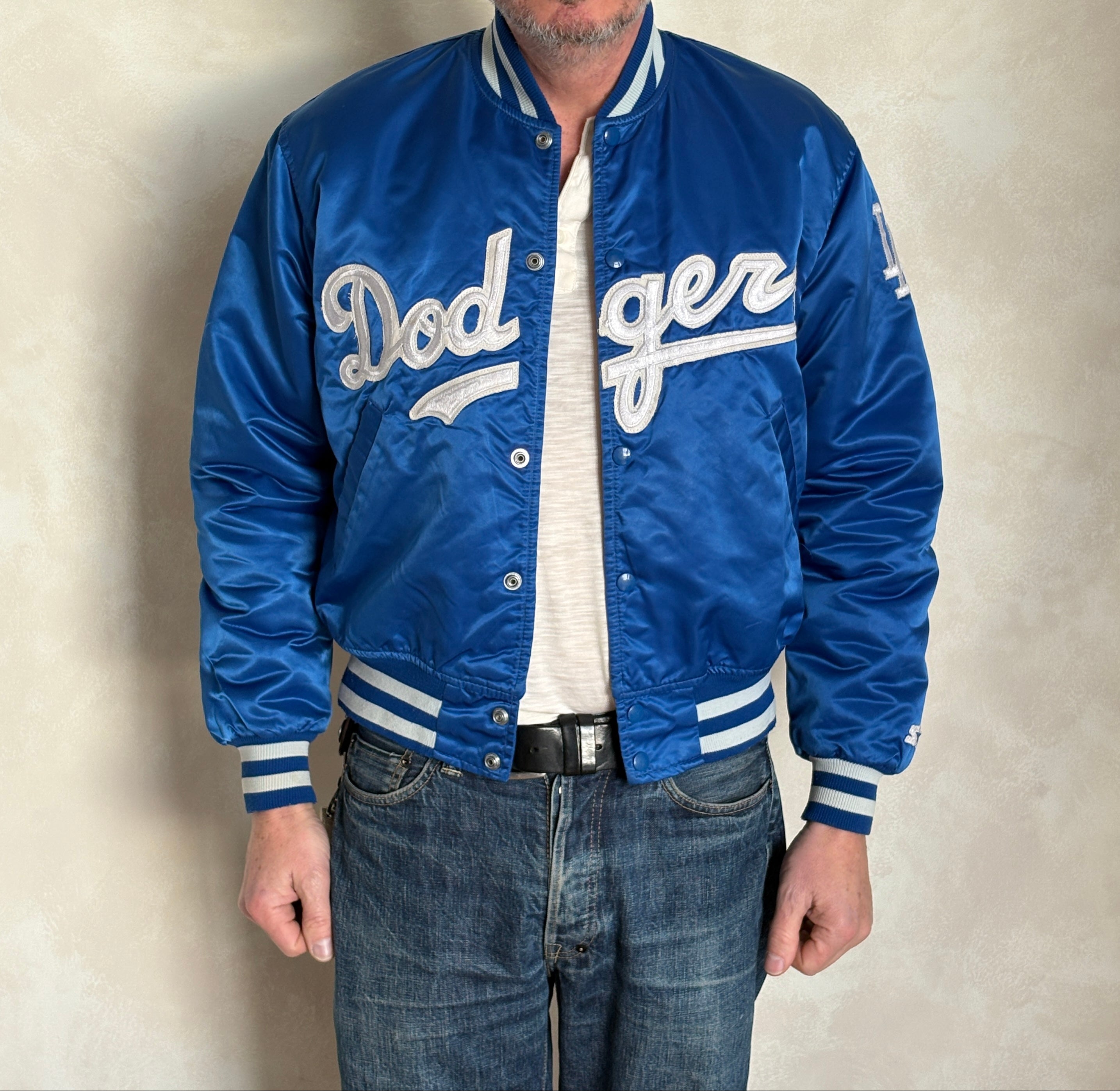 Vintage 80s LA Dodgers Starter Satin Jacket | Medium | USA – AJ357