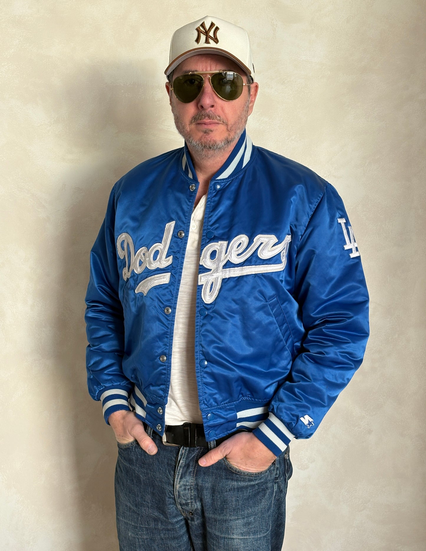 Vintage 80s LA Dodgers Starter Satin Jacket | Diamond Collection | Size M | Made in USA-AJ357 Studio-AJ357 Studio